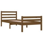 vidaXL Cadre de lit Marron miel Bois massif 75x190 cm Petit simple