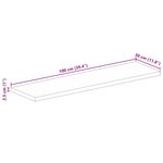 vidaXL Dessus de table 100x30x2 5cm rectangulaire bois massif manguier