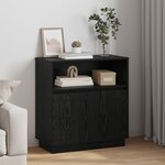 vidaXL Buffet avec LED chêne noir 71x34 5x75 cm en bois d'ingénierie