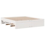 vidaXL Cadre de lit sans matelas avec tiroirs blanc 180x200cm bois pin