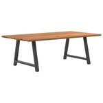 vidaXL Table à manger marron clair bois de chêne massif rectangulaire