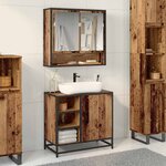 vidaXL Meuble de Lavabo de Salle de Bain Bois ancien 65 x 33 x 60 cm