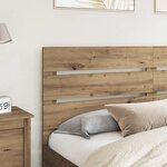 vidaXL Tête de lit Chêne artisanal 180 cm Bois d'ingénierie