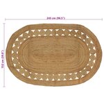 vidaXL Tapis de surface Naturel 152 x 245 cm Jute