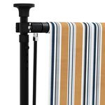 vidaXL Store roulant d'extérieur jaune et blanc 120x270 cm tissu acier