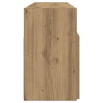 vidaXL Meuble TV avec lumières LED chêne artisanal bois d'ingénierie