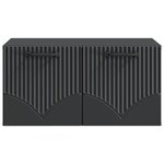 vidaXL Meuble TV mural Noir 59 5 x 41 x 30 cm Bois d'ingénierie