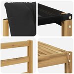 vidaXL Ensemble de canapés d'extérieur 10 pc Blanc et noir