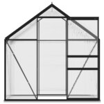 vidaXL Serre Anthracite Aluminium 1 33 m²