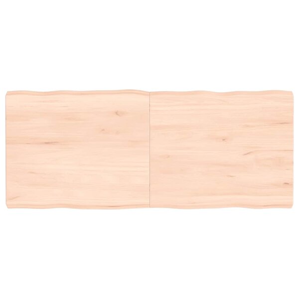 vidaXL Dessus de table bois massif non traité bordure assortie