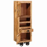 vidaXL Haut Armoire Marron 40 x 30 x 120 5 cm bois de manguier massif