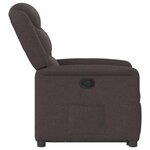 vidaXL Fauteuil inclinable marron foncé tissu