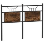 vidaXL Tête de lit de remplacement chêne fumé 120 cm bois d'ingénierie et acier