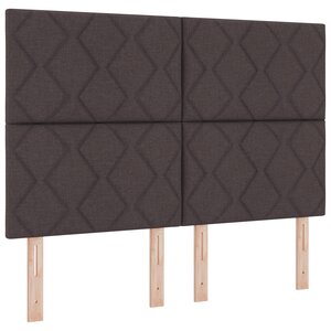 vidaXL Tête de lit design blocs de diamant marron foncé 160 cm tissu