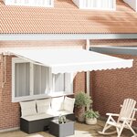vidaXL Auvent rétractable automatique blanc 300x250 cm