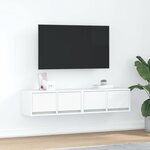 vidaXL Meubles TV 2 Pièces blanc 60x31x25 5 cm bois d'ingénierie