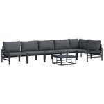 vidaXL Ensemble de canapé de jardin 7 Pièces Anthracite Acier