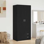 vidaXL Armoire Chêne noir 80 x 52 x 180 cm Bois d'ingénierie