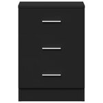 vidaXL Table de chevet Noir 38 x 35 x 56 cm Bois d'ingénierie