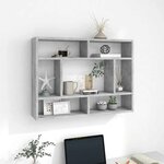 vidaXL Étagère murale Gris béton 75x16x55 cm Bois d'ingénierie