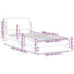 vidaXL Cadre de lit Dover taupe 100x200 cm tissu