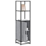 vidaXL Buffet haut sonoma gris 35 5x35x139 cm bois d'ingénierie métal