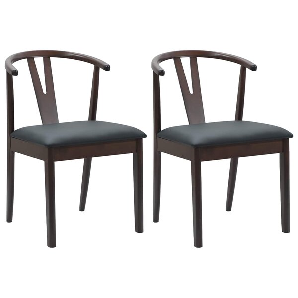 vidaXL Chaise de salle à manger 2 Pièces Marron clair et noir