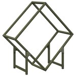 vidaXL Portant de bois chauffage vert olive 60x25x60 cm