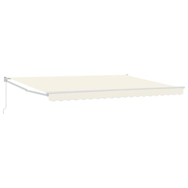 vidaXL Auvent rétractable Crème 4 x 2 m 100  Polyester et Aluminium