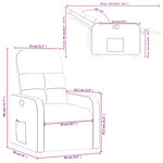 vidaXL Fauteuil inclinable Gris foncé Tissu