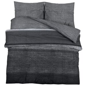 vidaXL Ensemble de housse de couette gris foncé 200x200 cm Coton