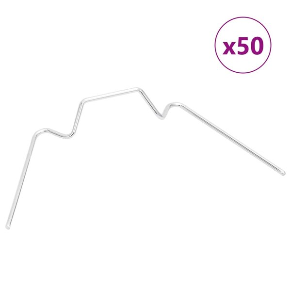 vidaXL Clips pour serre 50 Pièces type W acier galvanisé