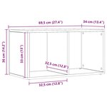 vidaXL Boîtes de rangement LP chêne artisanal bois ingénierie