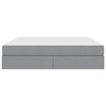 vidaXL Lit avec rangement et matelas Gris clair 160 x 200 cm Polyester