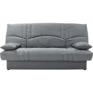 Clic clac 3 places THELMA - Tissu Soro gris moyen - Couchage 125 x 190 cm - 190 x 92 x 96 cm