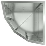 vidaXL Jardinière d'Angle Argent 30 x 30 x 50 cm Acier galvanisé