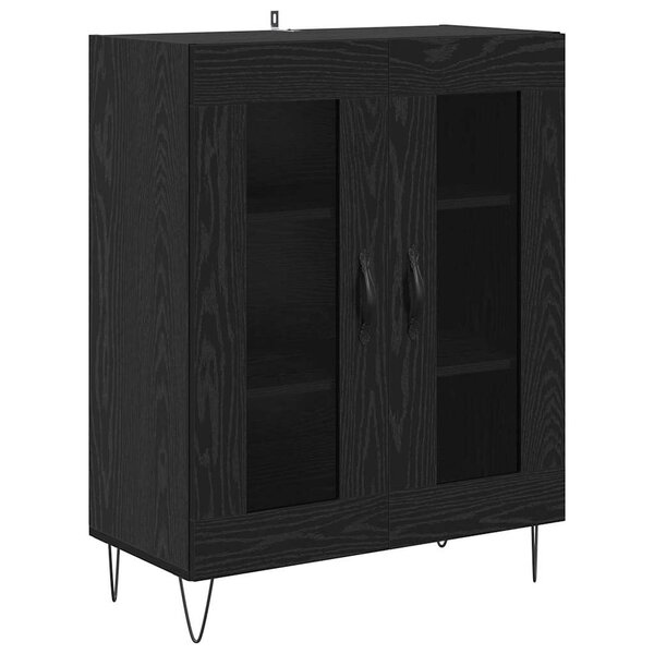 vidaXL Buffet Chêne noir 69 5 x 34 x 90 cm Bois d'ingénierie