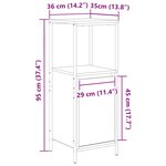vidaXL Meuble de salle de bain avec étagères chêne marron 36x35x95 cm
