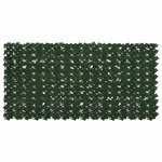 vidaXL Écran de balcon avec feuilles Vert foncé 200 x 100 cm