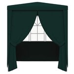 vidaXL Tente de réception avec parois latérales 2x2 m Vert 90 g/m²