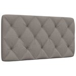 vidaXL Coussin de tête de lit taupe 100 cm tissu