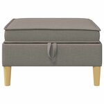 vidaXL Pouf avec Rangement Taupe Tissu