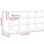 vidaXL Cabinet à chaussures avec étagère Chêne sonoma 103 x 30 x 51 cm