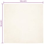 vidaXL Tapis en Fourrure Synthétique de Lapin Blanc 160 x 160 cm