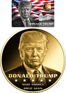 Monnaie DONALD TRUMP 1/1000 Oz Medaille Or