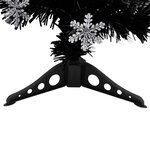 vidaXL Sapin de Noël et flocons de neige LED Noir 64 cm Fibre optique