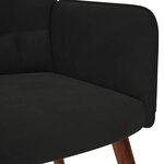 vidaXL Chaise de relaxation Noir Velours