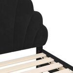 vidaXL Cadre de lit pour enfants avec tête de lit Noir 90 x 200 cm