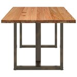 vidaXL Table à manger marron clair bois de chêne massif rectangulaire