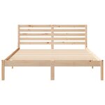 vidaXL Cadre de lit Marron 150 x 200 cm Bois massif en pin
